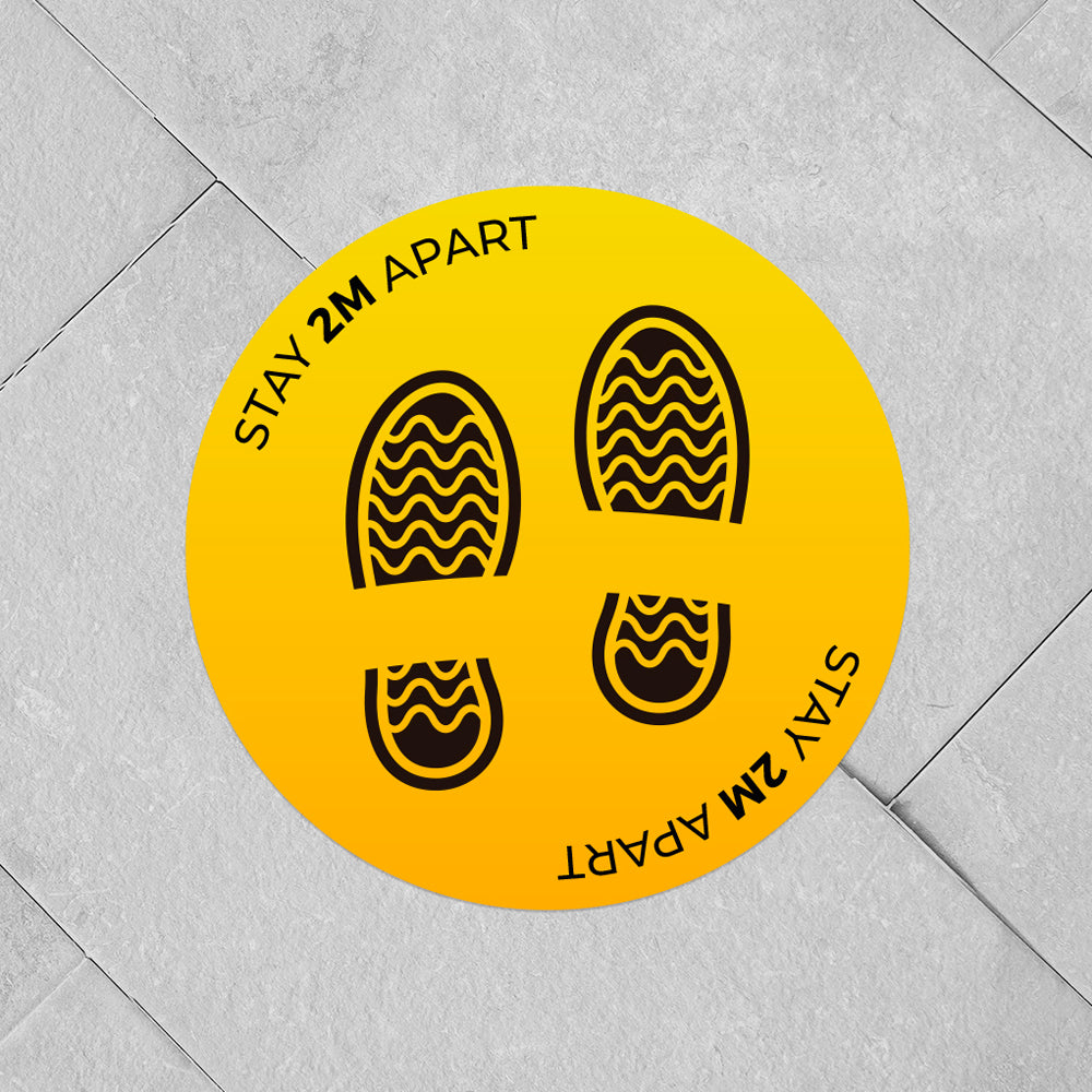 Circular Vinyl Floor Stickers 300mm Crisp Branding