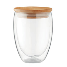 Load image into Gallery viewer, Double Wall Bamboo Glass 350ml