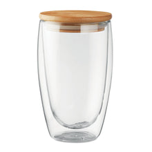 Load image into Gallery viewer, Double Wall Bamboo Glass 450ml