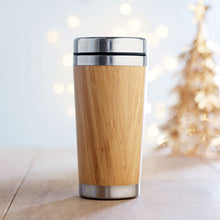Load image into Gallery viewer, Bamboo Steel Travel Mug