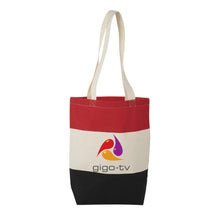 Load image into Gallery viewer, Colour Block Cotton Tote Bag