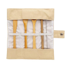 Load image into Gallery viewer, Reusable Bamboo Travel Cutlery Set