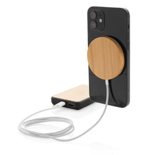 Load image into Gallery viewer, MagSafe Compatible Bamboo 10W Wireless Charger