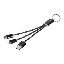 Load image into Gallery viewer, Metal 3-in-1 Charging Cable With Keyring