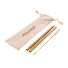 Load image into Gallery viewer, Reusable Bamboo Straws Set 2pcs