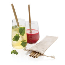 Load image into Gallery viewer, Reusable Bamboo Straw Set 6pcs
