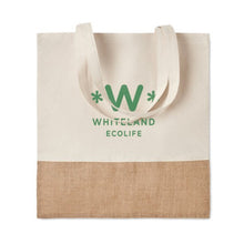 Load image into Gallery viewer, Cotton Tote Bag With Jute Detail
