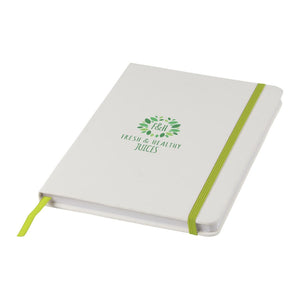 White A5 Spectrum Coloured Strap Notebook