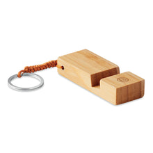 Load image into Gallery viewer, Keyring Bamboo Phone Stand