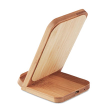 Load image into Gallery viewer, Bamboo Wireless Charging Stand