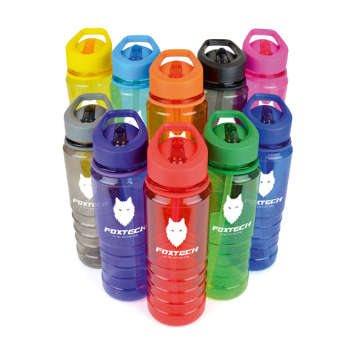 Colour Bottle with Straw 750ml