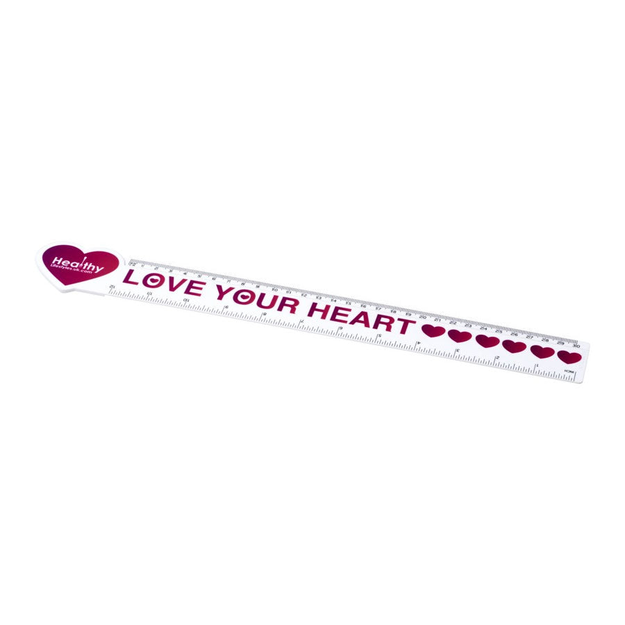 Heart Shape Ruler 30cm | Crisp Branding