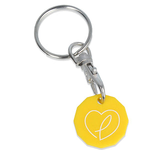 Eco Trolley Coin Keyring (Coloured)