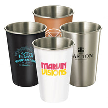 Load image into Gallery viewer, Single Wall Steel Cups 500ml - Crisp Branding