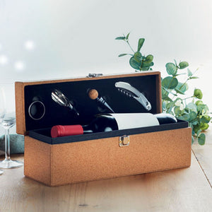Wine Set In Cork Box